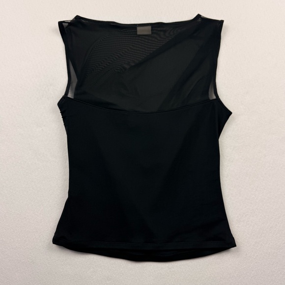 Abercrombie & Fitch Mesh Draped Slash Top | Black | Size M | Like New - Picture 3 of 7